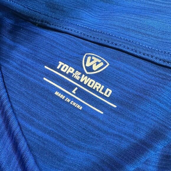 NWT Top Of The World Blue Kansas Jayhawks Quarter-Zip Pullover with Logo Size L - Picture 4 of 6